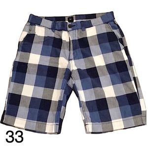 GAP Blue Buffalo Check Plaid Mens Shorts 33